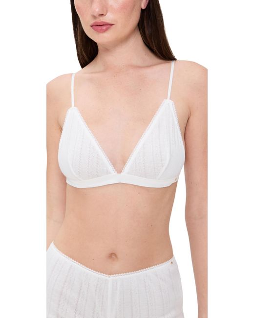 Anine Bing White Eldra Triangle Bra