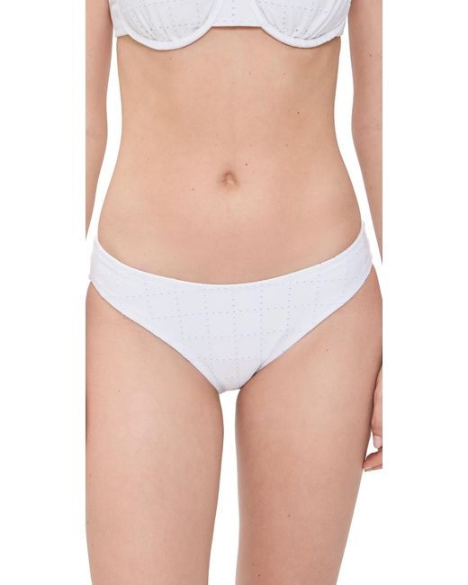 Solid & Striped White The Eva Bikini Bottoms