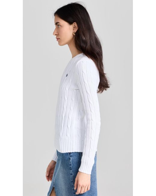 Polo Ralph Lauren White Cotton Julianna Long Sleeve Pullover