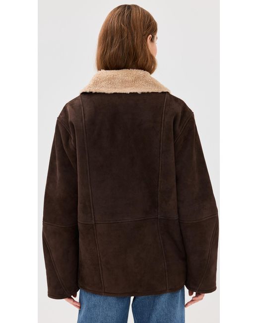 Reformation Black Veda Luca Suede Jacket