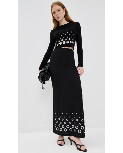 Rabanne Black Long Skirt