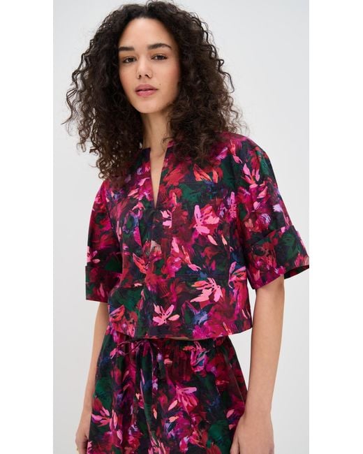 Ulla Johnson Red Suri Blouse