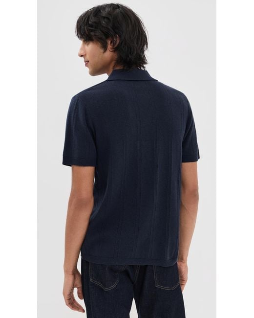 Taylor Stitch Blue Valencia Knit Polo for men