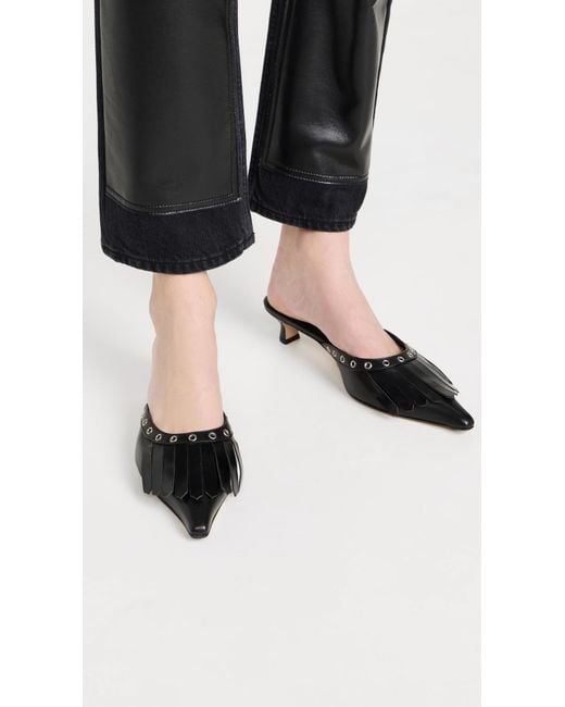 Aeyde Black Tania Calf Leather Pumps 38