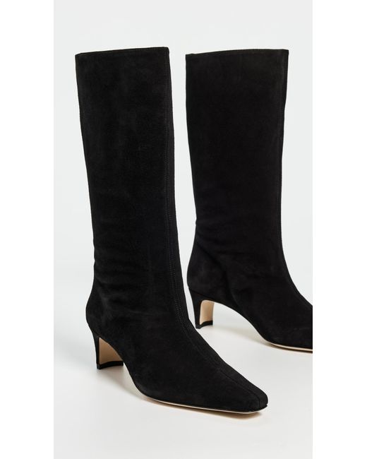 Staud Black Midcalf Wally Boots