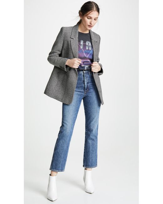Anine Bing Fishbone Blazer in Black | Lyst