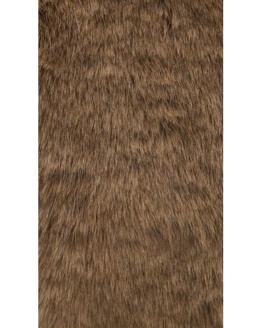 MSGM Brown Faux Fur Jacket