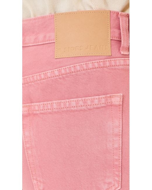 B Sides Pink Charlot Split Hem Jeans