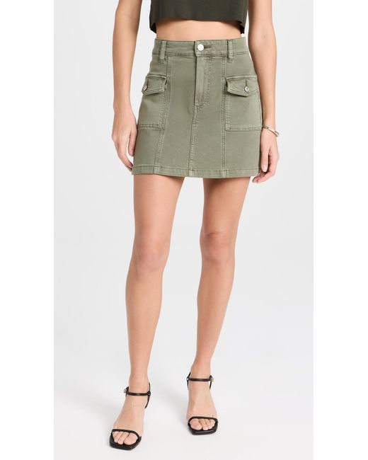 PAIGE Green Jessie Skirt W/ Cargo Pockets