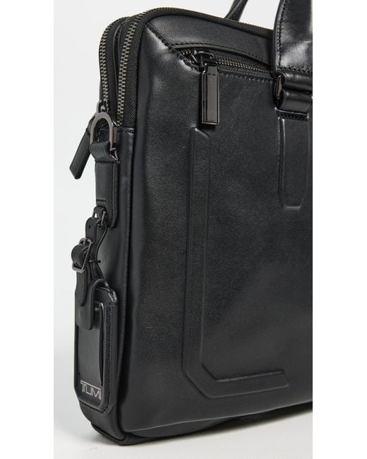 Tumi Black Sycamore Slim Briefcase for men