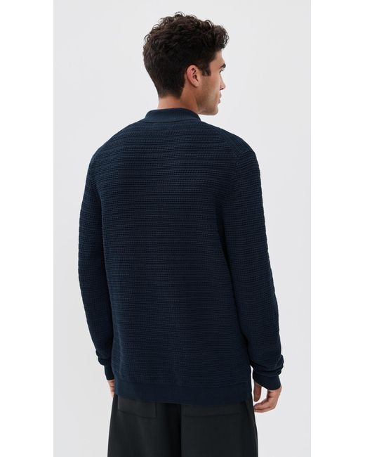 NN07 Blue Gustav Zip Top for men