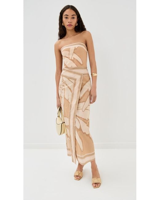 【関税送料込み】Johanna Ortiz Afternoon Ankle Dress Johanna Ortiz Palms Pontoon Afternoon Ankle Dress in Natural