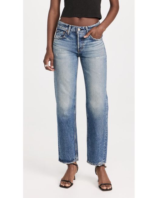Moussy Blue trigg Straight Jeans