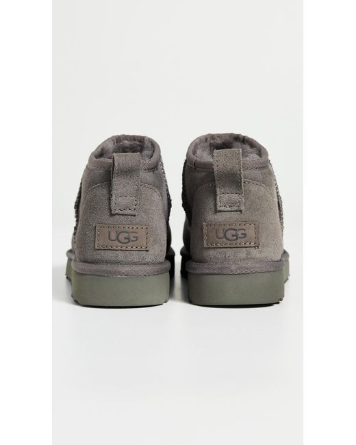 Ugg Gray Classic Ultra Mini Boots