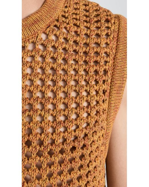 Nicholas Daley Brown Crochet Vest for men