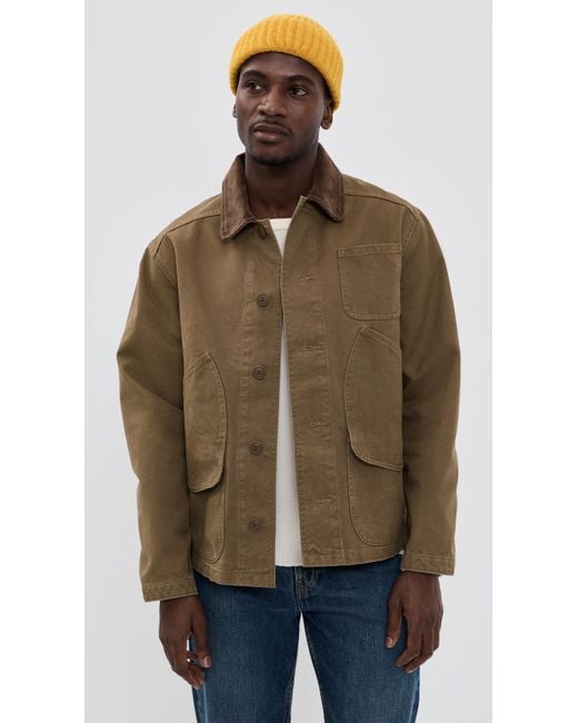 Filson Brown Canvas Outfitter Jacket for men