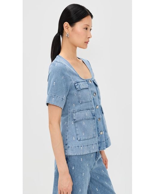 ALIGNE Blue Chico Diamante Top