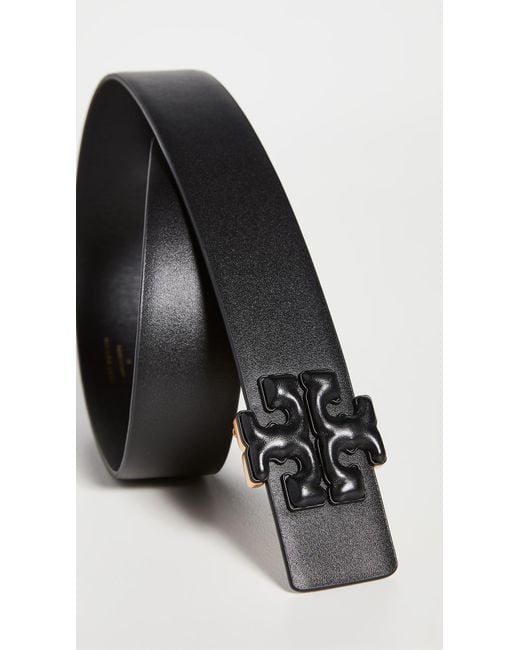 Tory Burch Eleanor Logo Belt in Black | Lyst display picture 1