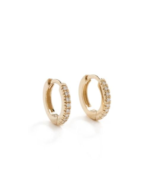 ISA GRUTMAN Multicolor Mini Diamond Huggie Hoops