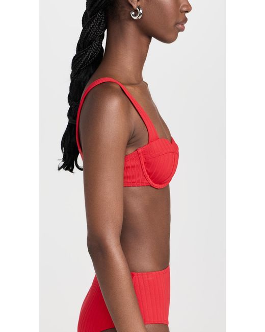 Solid & Striped Red Lilo Bikini Top