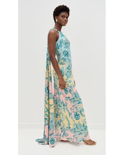 Hemant & Nandita One Shoulder Long Dress in Blue | Lyst Hemant & Nandita One Shoulder Long Dress in Blue | Lyst