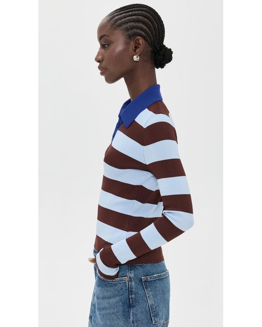 Solid & Striped Blue The Debra Top