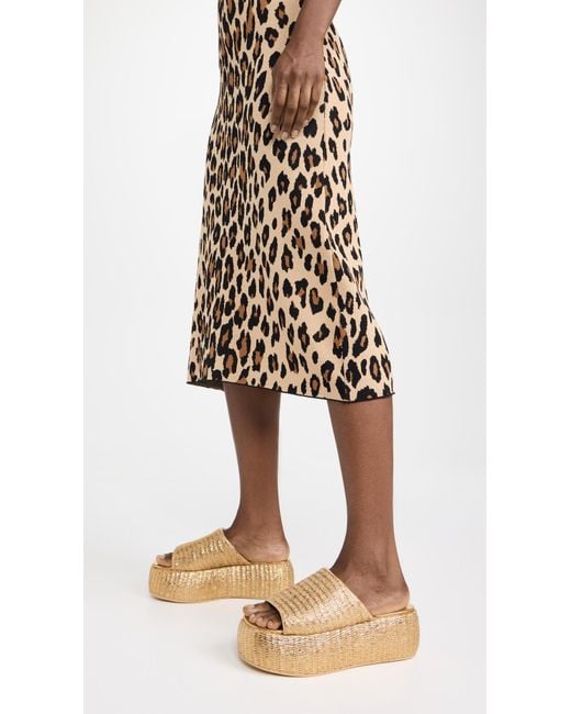 Simon Miller Multicolor Metallic Raffia Cloudy Platform Sandals