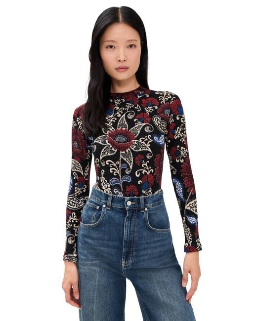 Farm Rio Blue Jersey Bodysuit