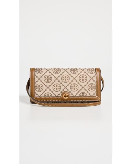 Tory Burch T Monogram Jacquard Wallet Crossbody Lyst Canada