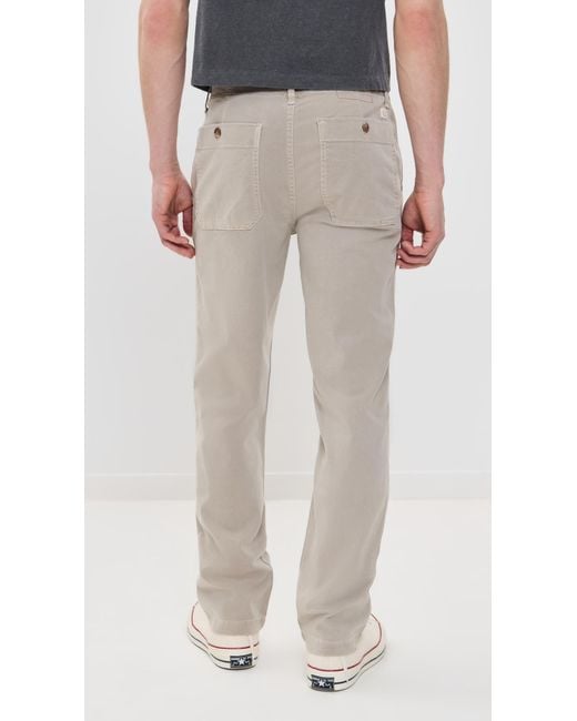 Marine Layer Gray Twill Relaxed Fit Field Pants for men