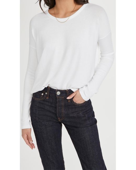 Rag & Bone White The Knit Longsleeve Top
