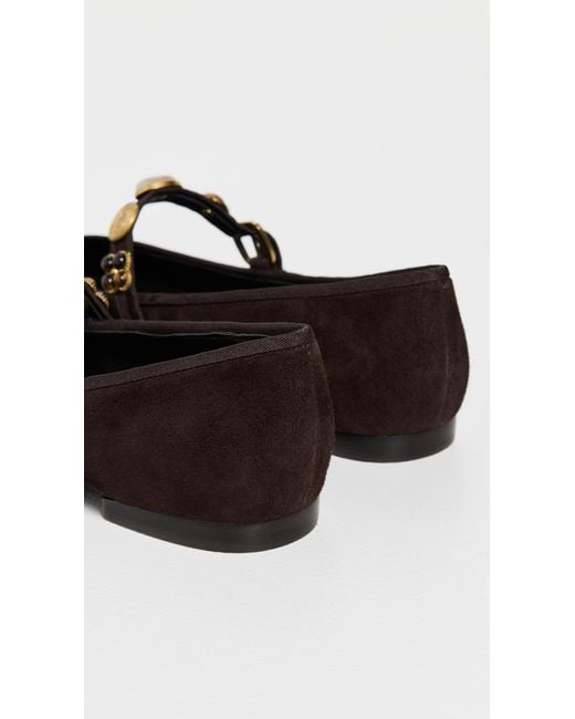 Veronica Beard Black Selene Charms Flats