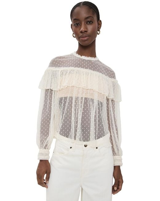 Ulla Johnson Natural Anelise Blouse