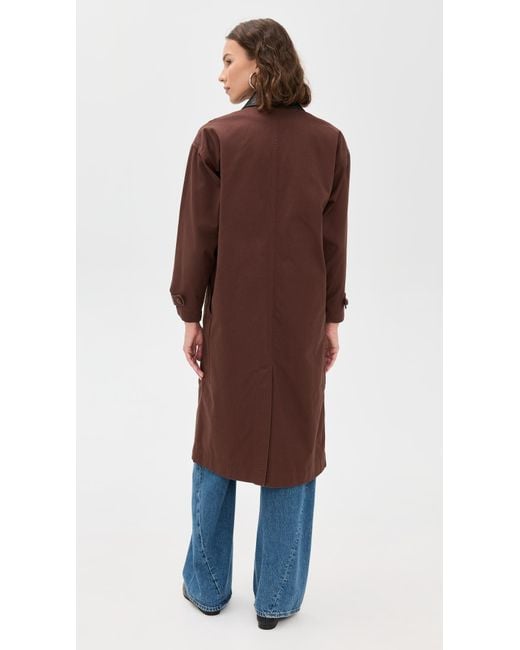 Le Bos Purple Karla Long Utility Barn Jacket