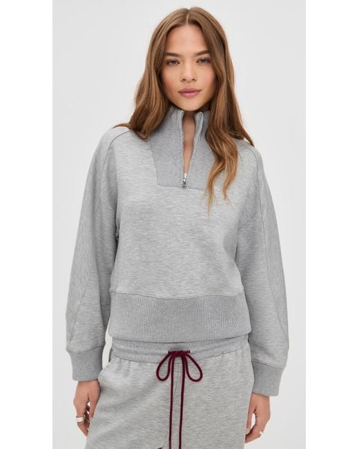 Le Bos Gray Thea Quarter Zip Pullover