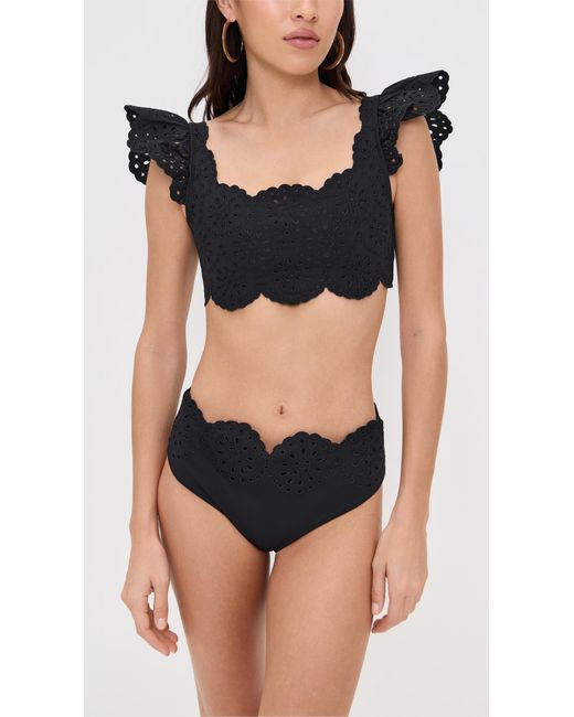 Sea Black Mae Scallop Bikini Top