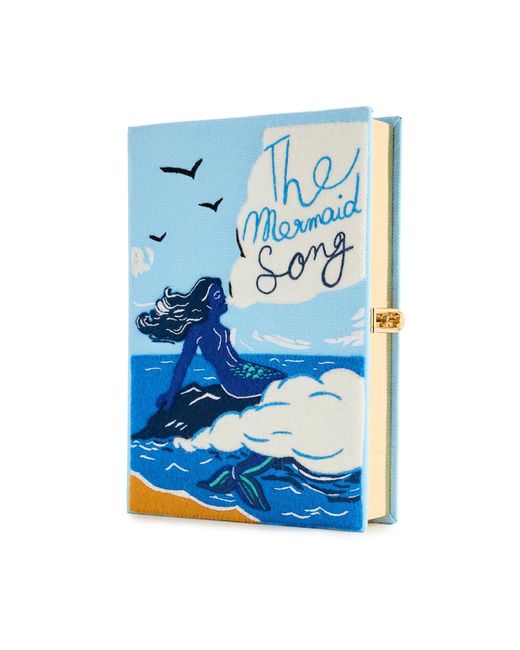 Olympia Le-Tan Blue The Mermaid Song Book Clutch