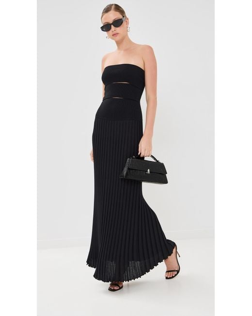 Christopher Esber Black Slash Strapless Dress