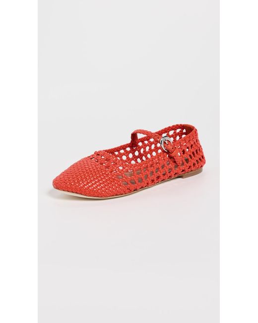 Staud Red Nell Mary Jane Flats