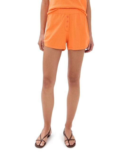 Le Bos Orange Track Shorts