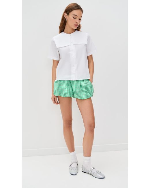 Sandy Liang White Drew Top