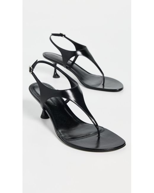 Proenza Schouler Black Tee Thong Sandals