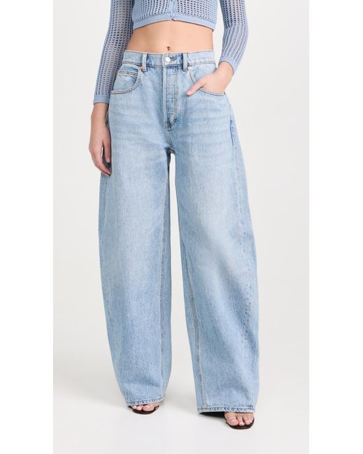Alexander Wang Blue Oversized Rounded Jeans