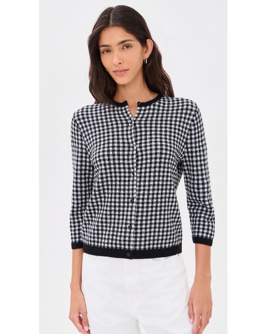 Vince Black Gingham Cardigan