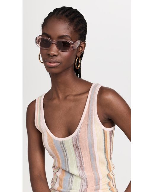 Prada Black Pr 17Ws Rectangular Sunglasses