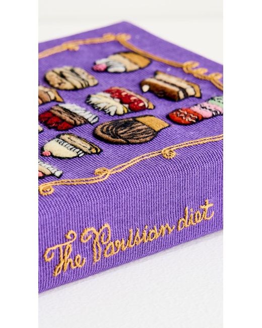 Olympia Le-Tan Purple Parisian Diet Book Clutch With Strap
