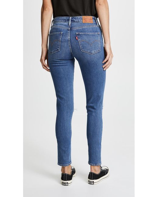 levi's distressed skinny jeans