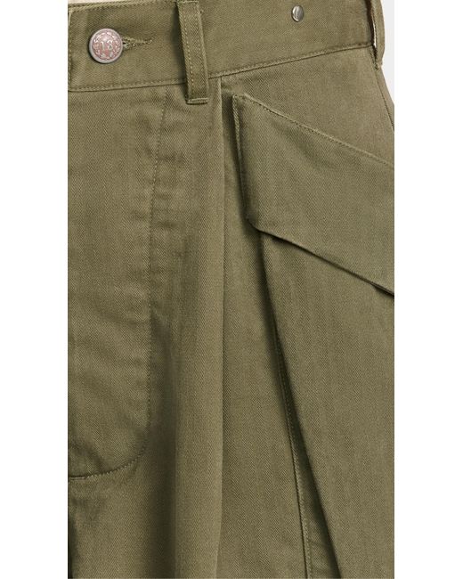 R13 Green Jesse Multipocket Shorts