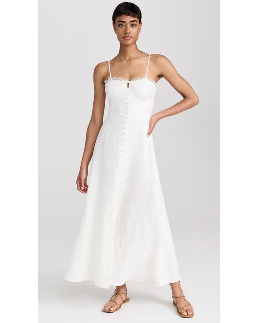 LoveShackFancy White Linella Dress