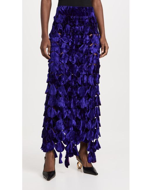 A.W.A.K.E. MODE Blue A. W.a. K.e. Mode Multi Circle Double-layered Maxi Skirt